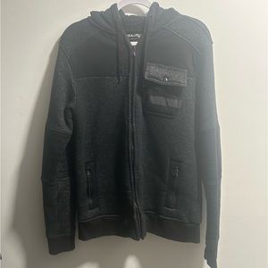 Machine Custom Co Black Sherpa Lined Hoodie